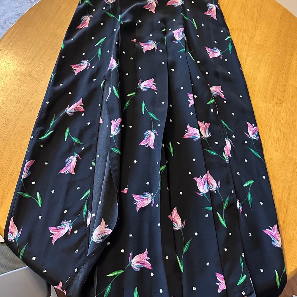 RIXO KATIE FLORAL TULIP MIDI SKIRT - SIZE XS